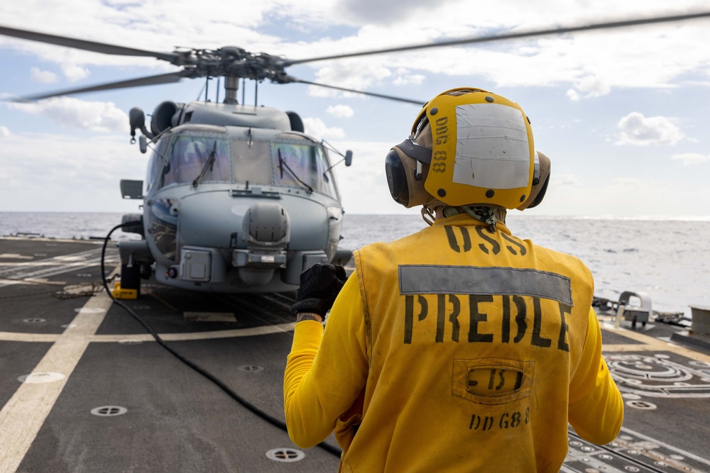 BM2 Etchison Signals On Flight Deck