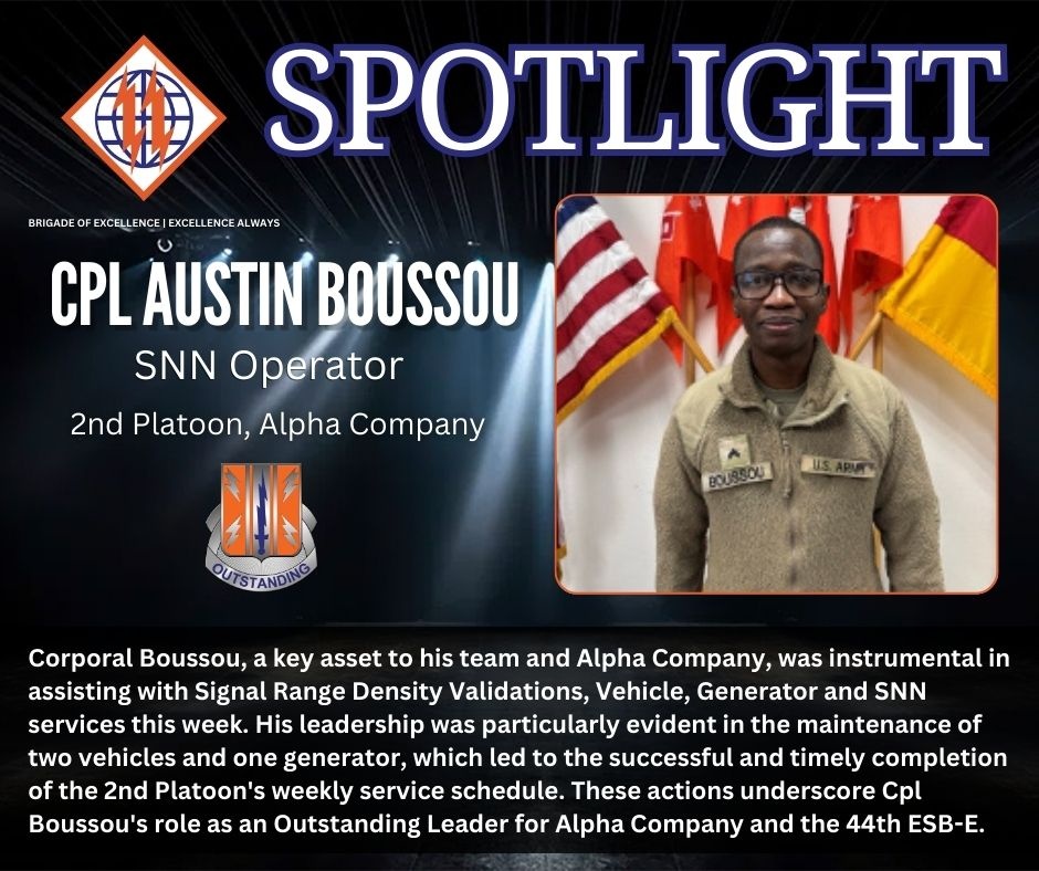 2d TSB Spotlight: Cpl. Austin Boussou