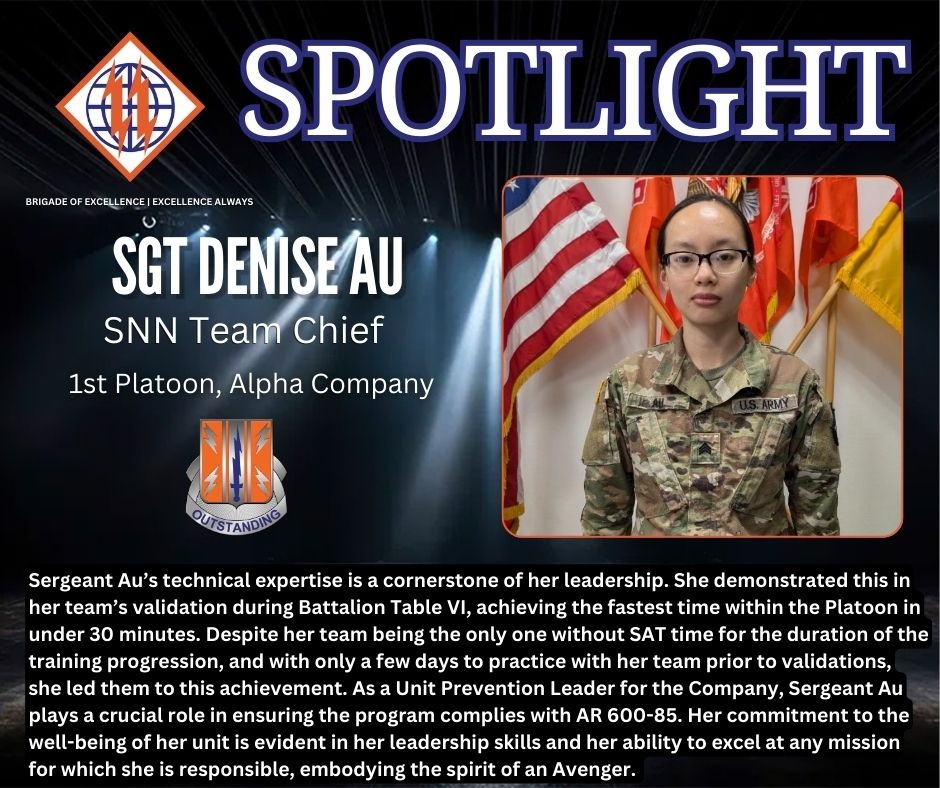 2d TSB Spotlight: Sgt. Denise Au