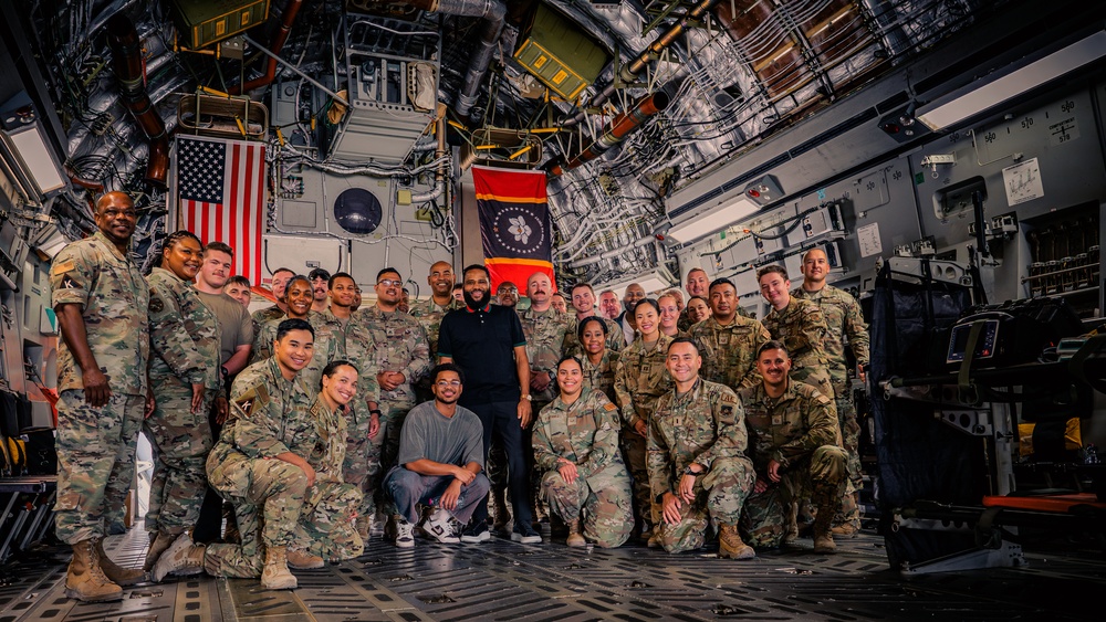 Actor Anthony Anderson tours the 379th AEW