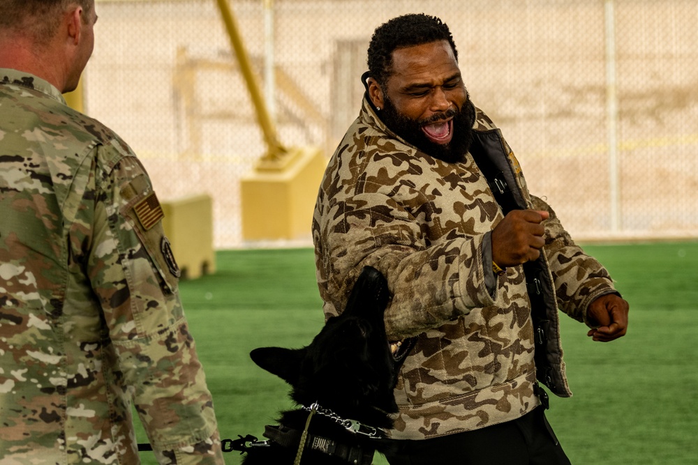 Actor Anthony Anderson tours the 379th AEW