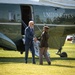 President Joe Biden lands at Fort McNair