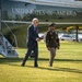 President Joe Biden lands at Fort McNair