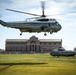 President Joe Biden lands at Fort McNair