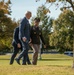 President Joe Biden lands at Fort McNair