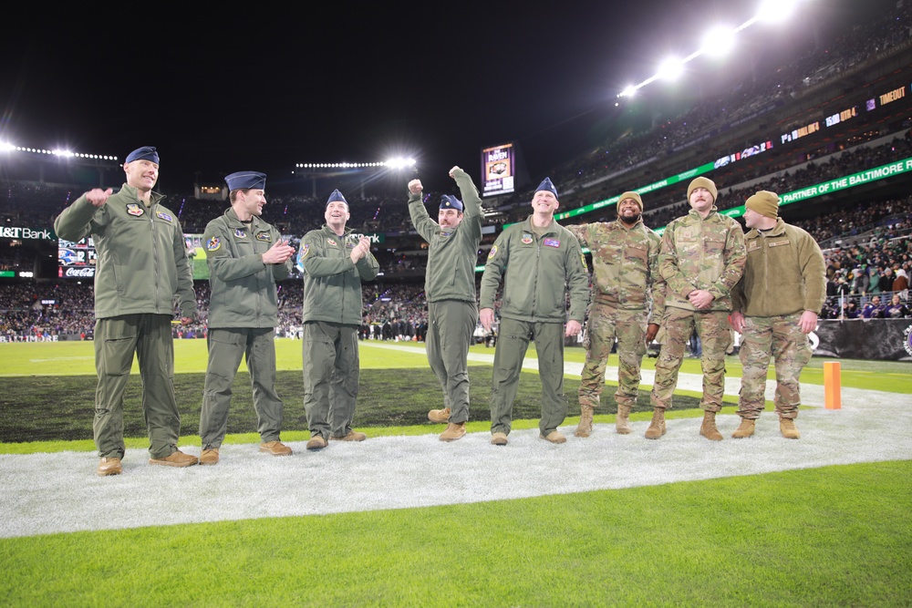 The Pilots and their Crew Receive On-Field Recognition (3 of 3)