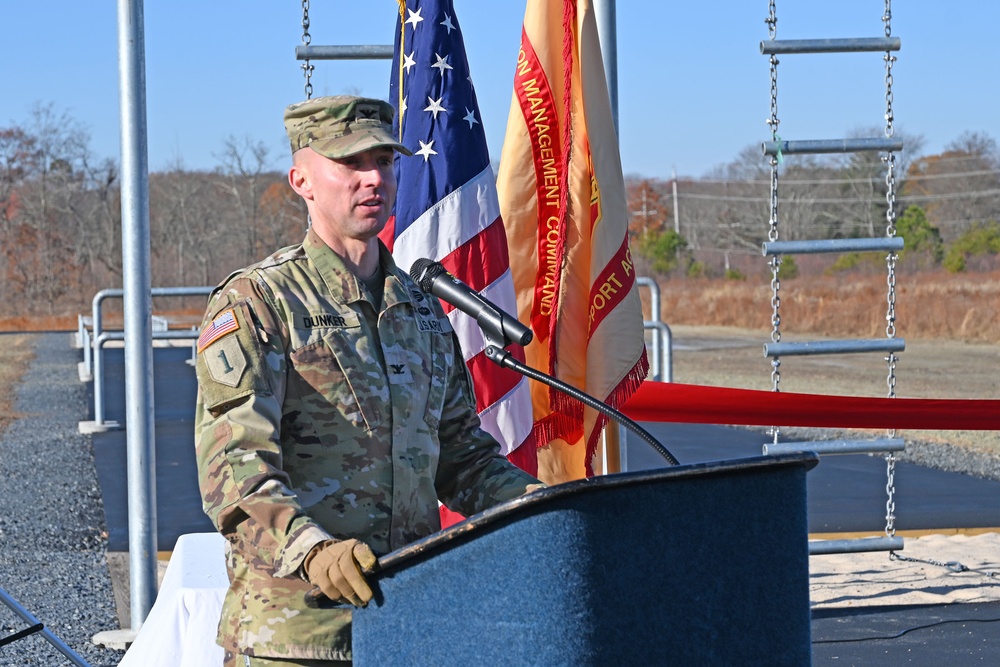 Joint Base McGuire-Dix-Lakehurst. Ribbon cutting ceremony for its new NATO Standard Obstacle Course. 2, December 2024.