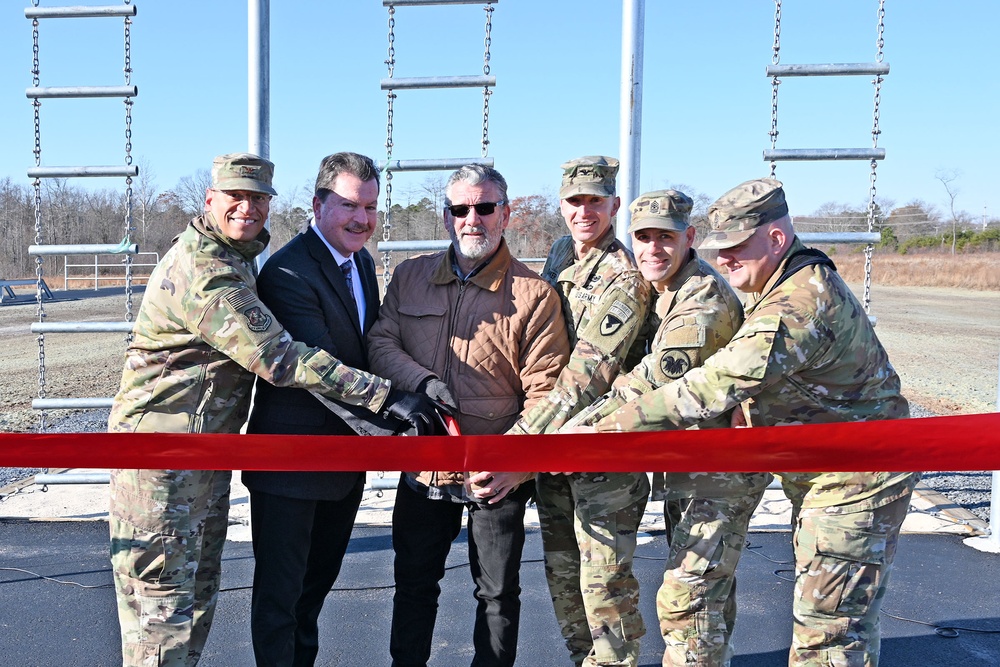 Joint Base McGuire-Dix-Lakehurst. Ribbon cutting ceremony for its new NATO Standard Obstacle Course. 2, December 2024.