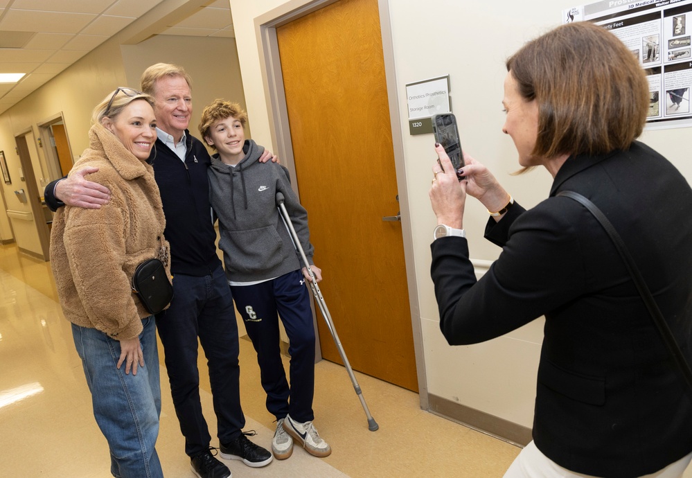 NFL Commissioner Visits Walter Reed