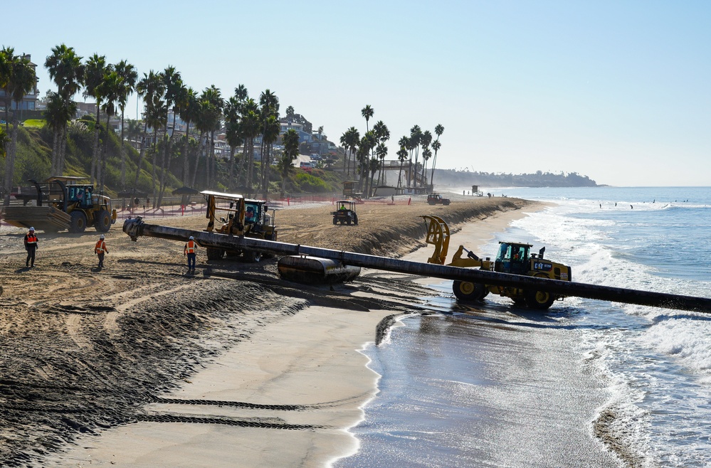 Project partners celebrate forthcoming beach renourishment completion at San Clemente press conference