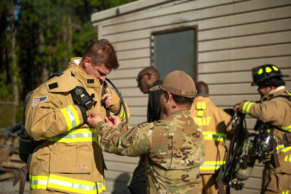 Hurlburt firefighters showcase skills to 1 SOW leadership
