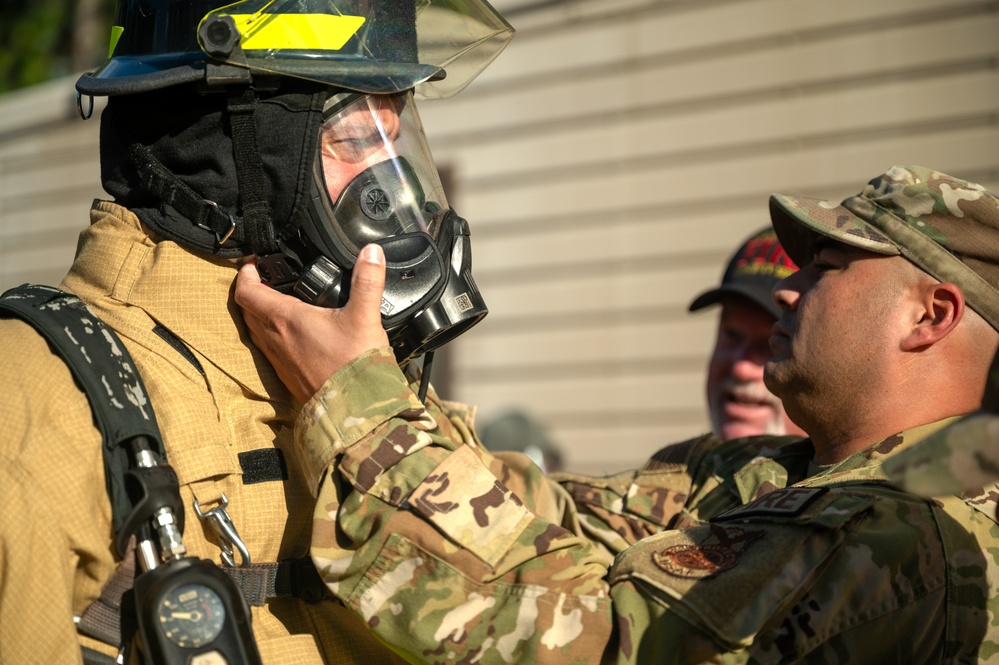 Hurlburt firefighters showcase skills to 1 SOW leadership