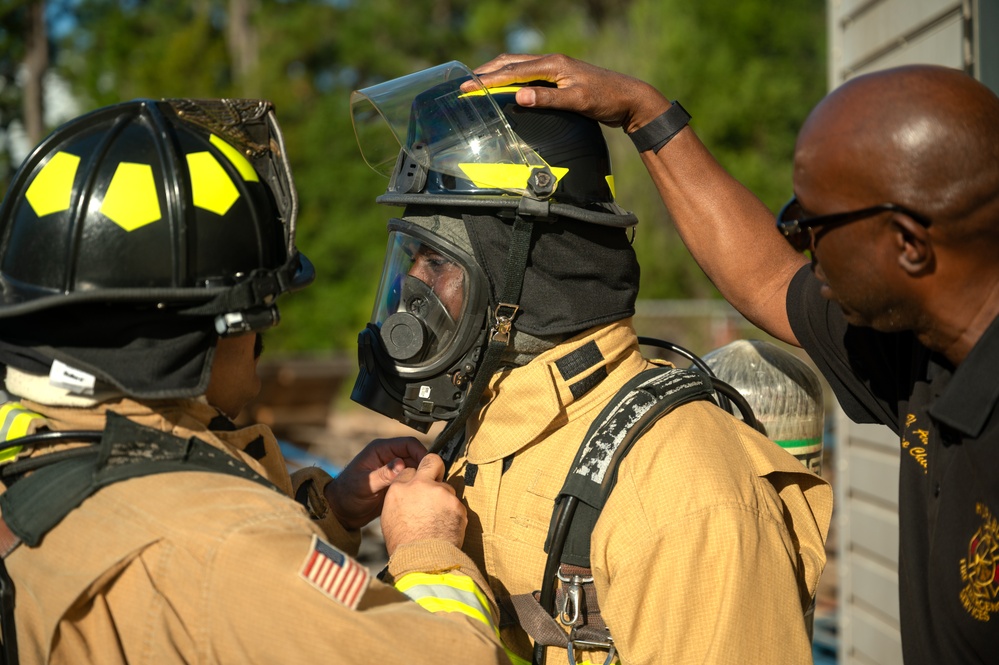 Hurlburt firefighters showcase skills to 1 SOW leadership