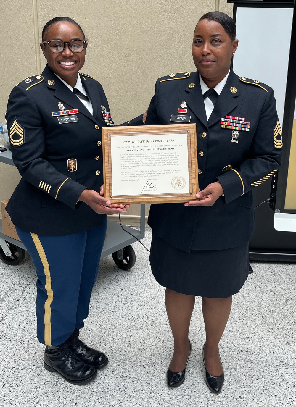 BACH’s Master Sgt. Yolanda Porter Retires