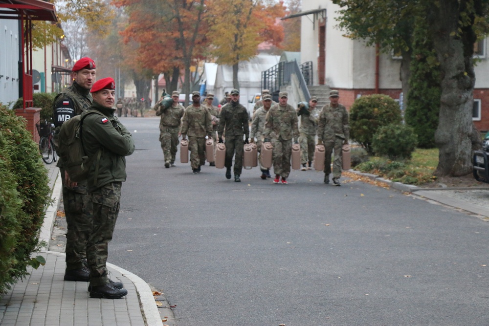 Forward Stationed Soldiers in Bemowo Piskie, Poland, demonstrate Excellence in traditional Spur Ride