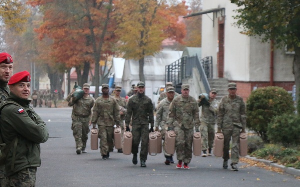 Forward Stationed Soldiers in Bemowo Piskie, Poland, demonstrate Excellence in traditional Spur Ride