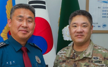 U.S. Army Garrison Yongsan-Casey Commander meets Yongsan Police Station Chief