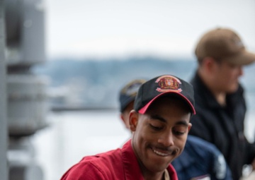 USS Ronald Reagan (CVN 76) departs Naval Base Kitsap Bremerton