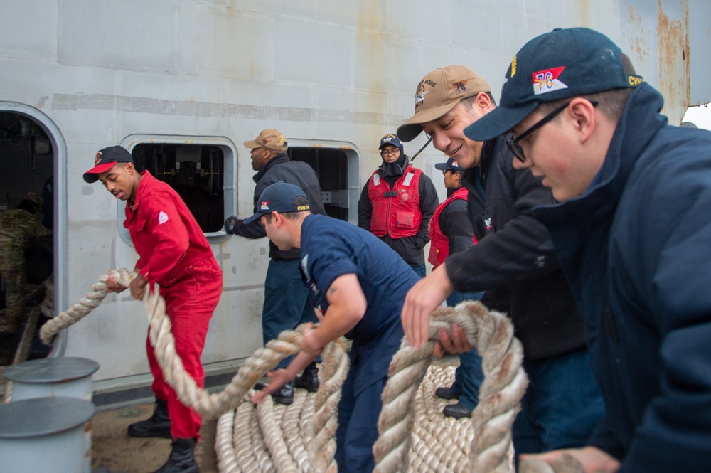 USS Ronald Reagan (CVN 76) departs Naval Base Kitsap Bremerton