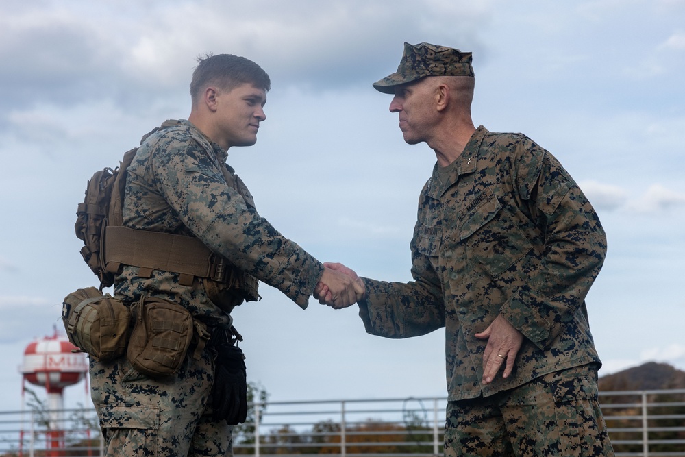 Maj. Gen. Christian Wortman visits Camp Mujuk