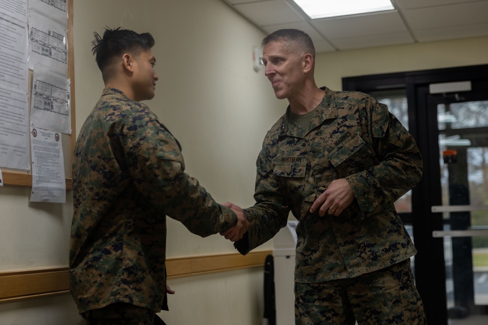 Maj. Gen. Christian Wortman visits Camp Mujuk