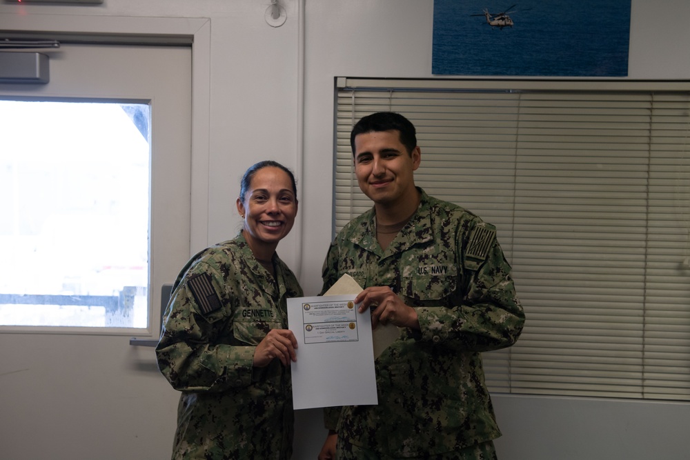 USS John C. Stennis Sailor earns Warfighter of the Week