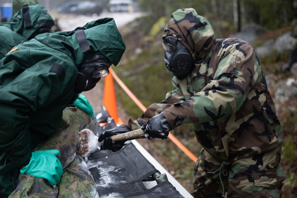 CBRN Marines Conduct Bilateral Training with Nylands Brigade Fire, Rescue, and Response Team