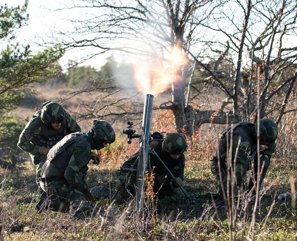 Swedish Forces Provide Indirect Fire During ASP 25 Live-Fire Training Event