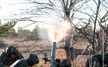 Swedish Forces Provide Indirect Fire During ASP 25 Live-Fire Training Event