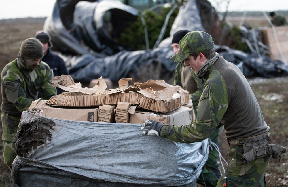 352d SOW Airdrops Supplies to Swedish Forces During Adamant Serpent 25