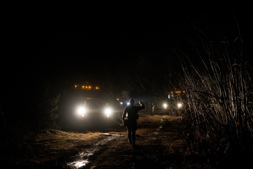 U.S. Marines and Finnish Servicemembers Conduct a Medical Evacuation Convoy