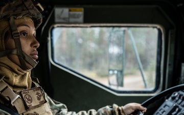 U.S. Marines and Finnish Servicemembers Conduct a Medical Evacuation Convoy