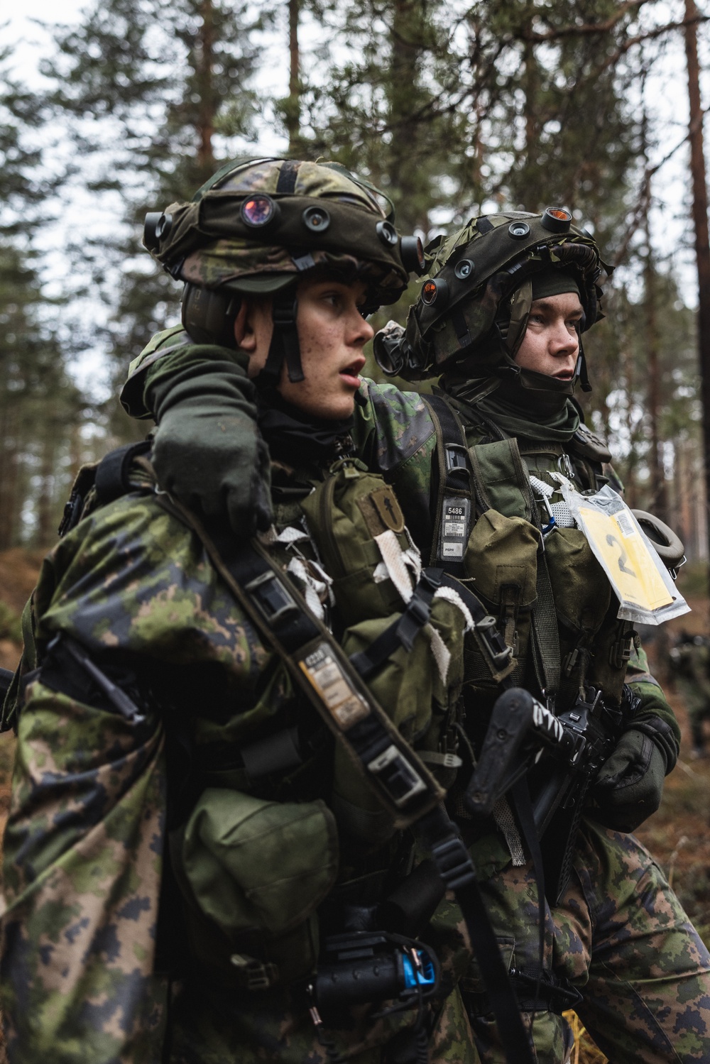 U.S. Marines and Finnish Servicemembers Conduct a Medical Evacuation Convoy