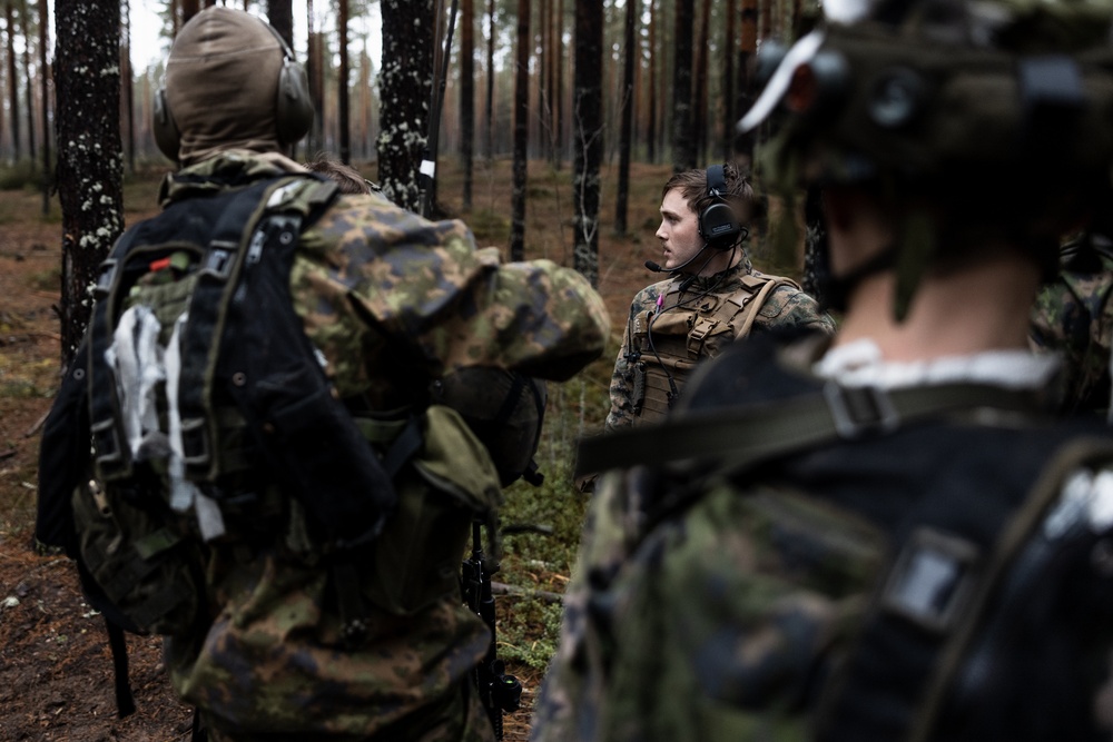 U.S. Marines and Finnish Servicemembers Conduct a Medical Evacuation Convoy