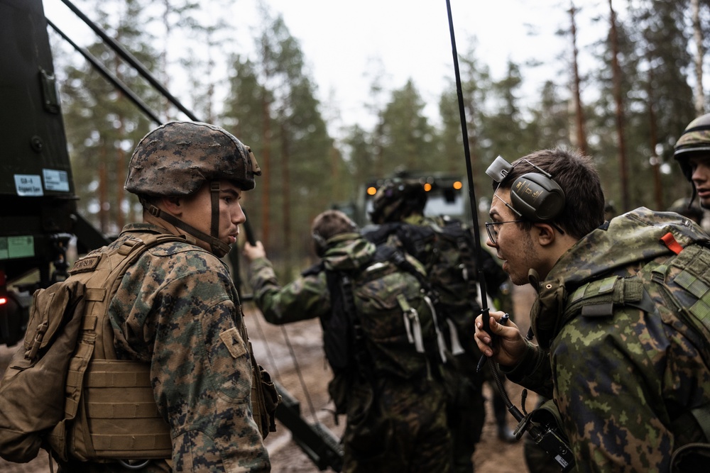 U.S. Marines and Finnish Servicemembers Conduct a Medical Evacuation Convoy