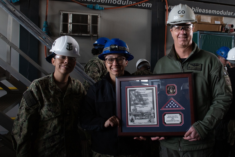 Master-at-Arms 1st Class Tayler Hudson earns Senior Sailor of the Year