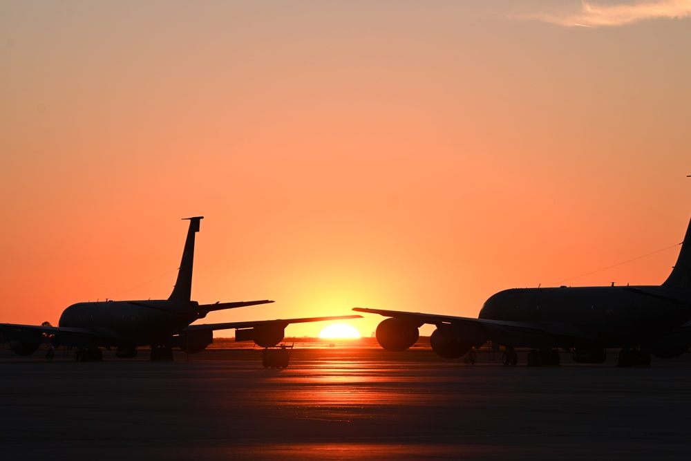 Sunset on the flightline