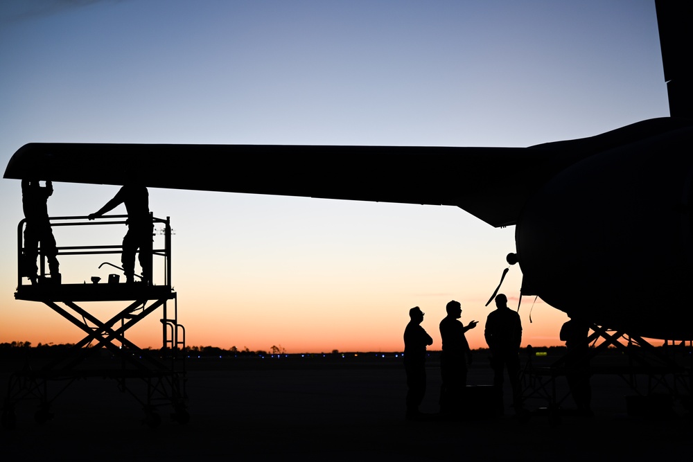 Sunset on the flightline