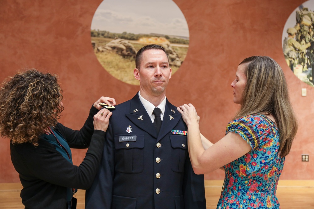 WRAIR holds promotion ceremony for Major Jared Egbert