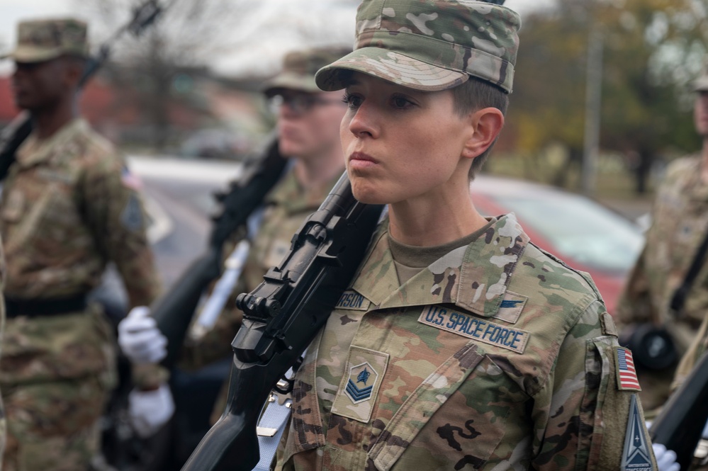 USSF Honor Guard Training Flight drills until perfection