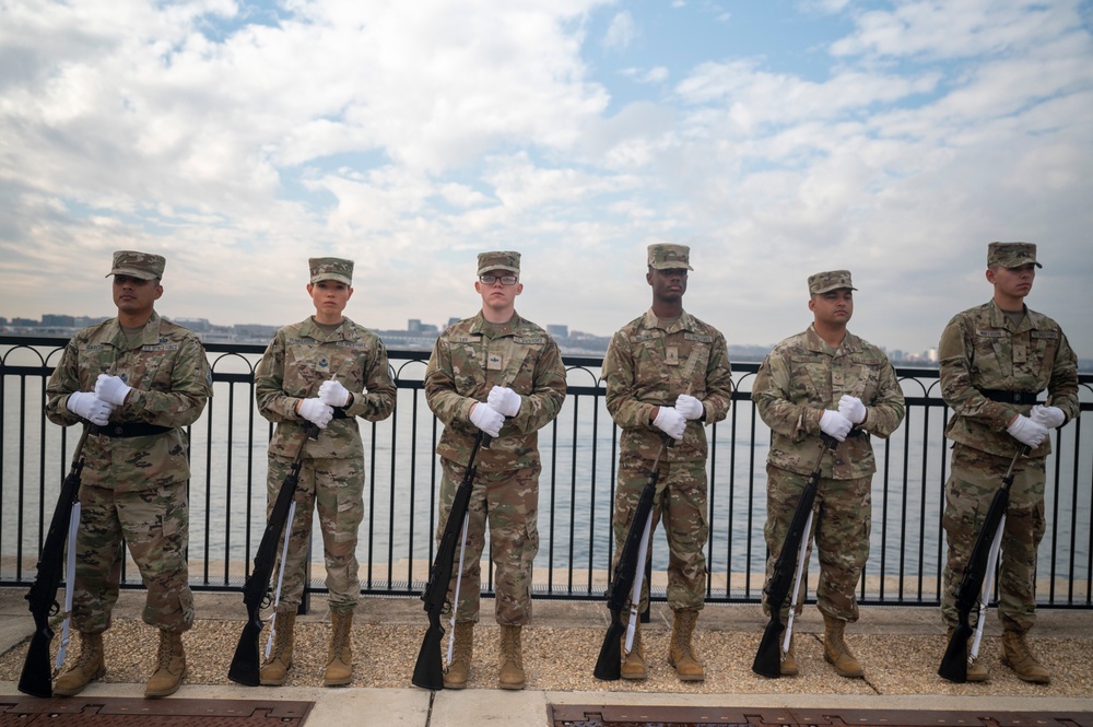 USSF Honor Guard Training Flight drills until perfection