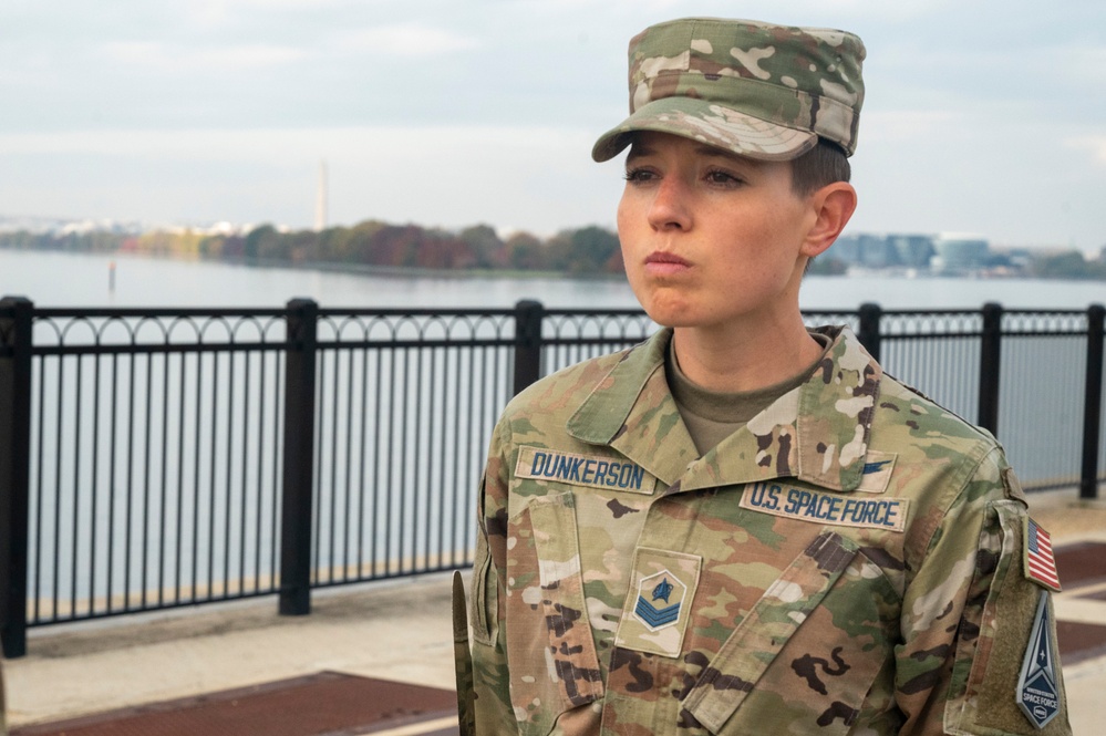 USSF Honor Guard Training Flight drills until perfection