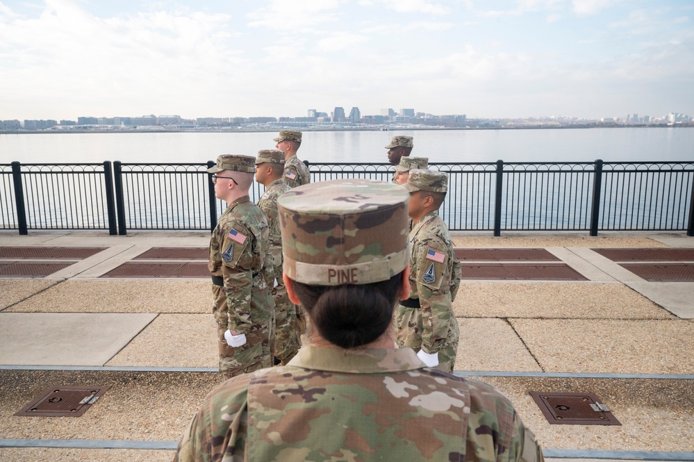 USSF Honor Guard Training Flight drills until perfection