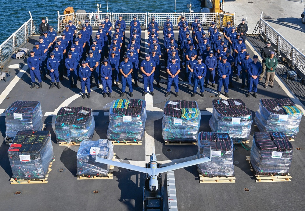 Coast Guard Cutter Hamilton offloads $182.8M in counternarcotics at Port Everglades