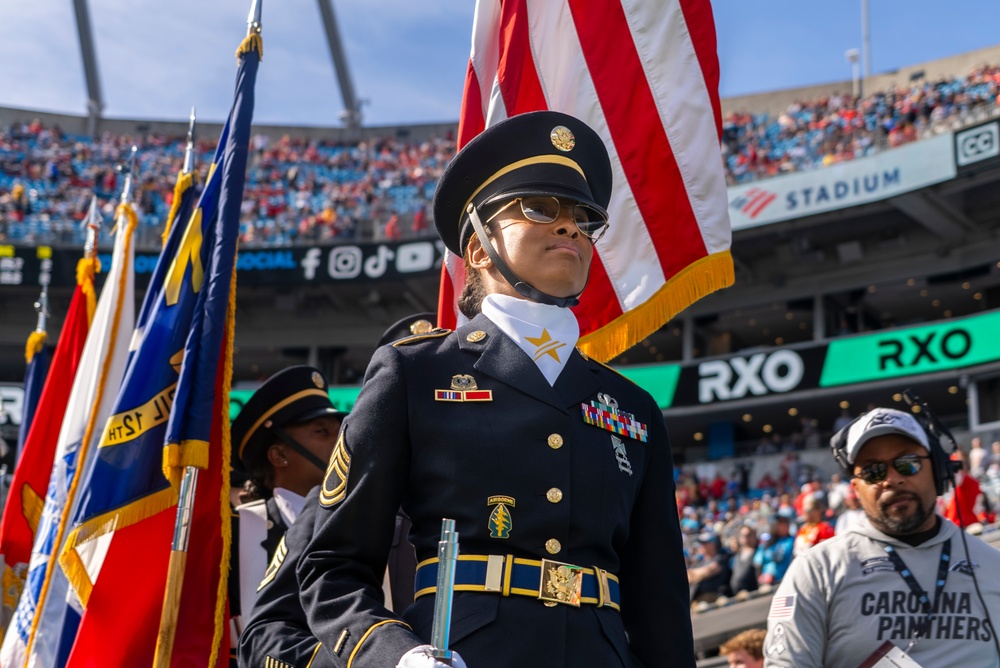 USARC Honor Guard represents during NFL Salute to Service game
