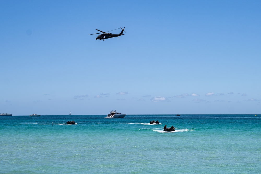 7th Special Forces Group (Airborne) participate in the 2024 Miami Air and Sea Show.