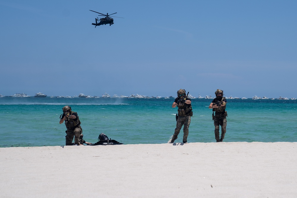 7th Special Forces Group (Airborne) participate in the 2024 Miami Air and Sea Show.