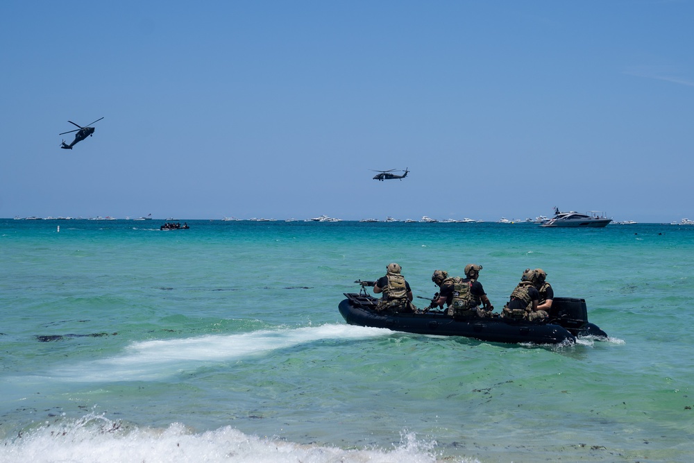 7th Special Forces Group (Airborne) participate in the 2024 Miami Air and Sea Show.