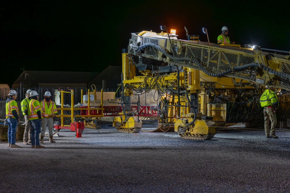 Tyndall pours pavement test strip in Zone 1