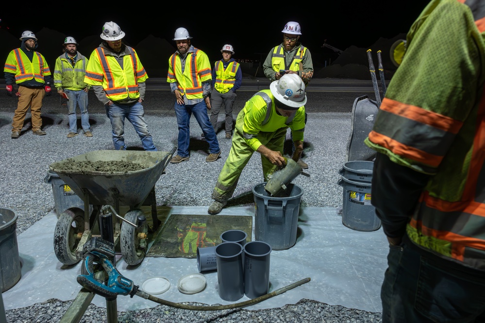 Tyndall pours pavement test strip in Zone 1